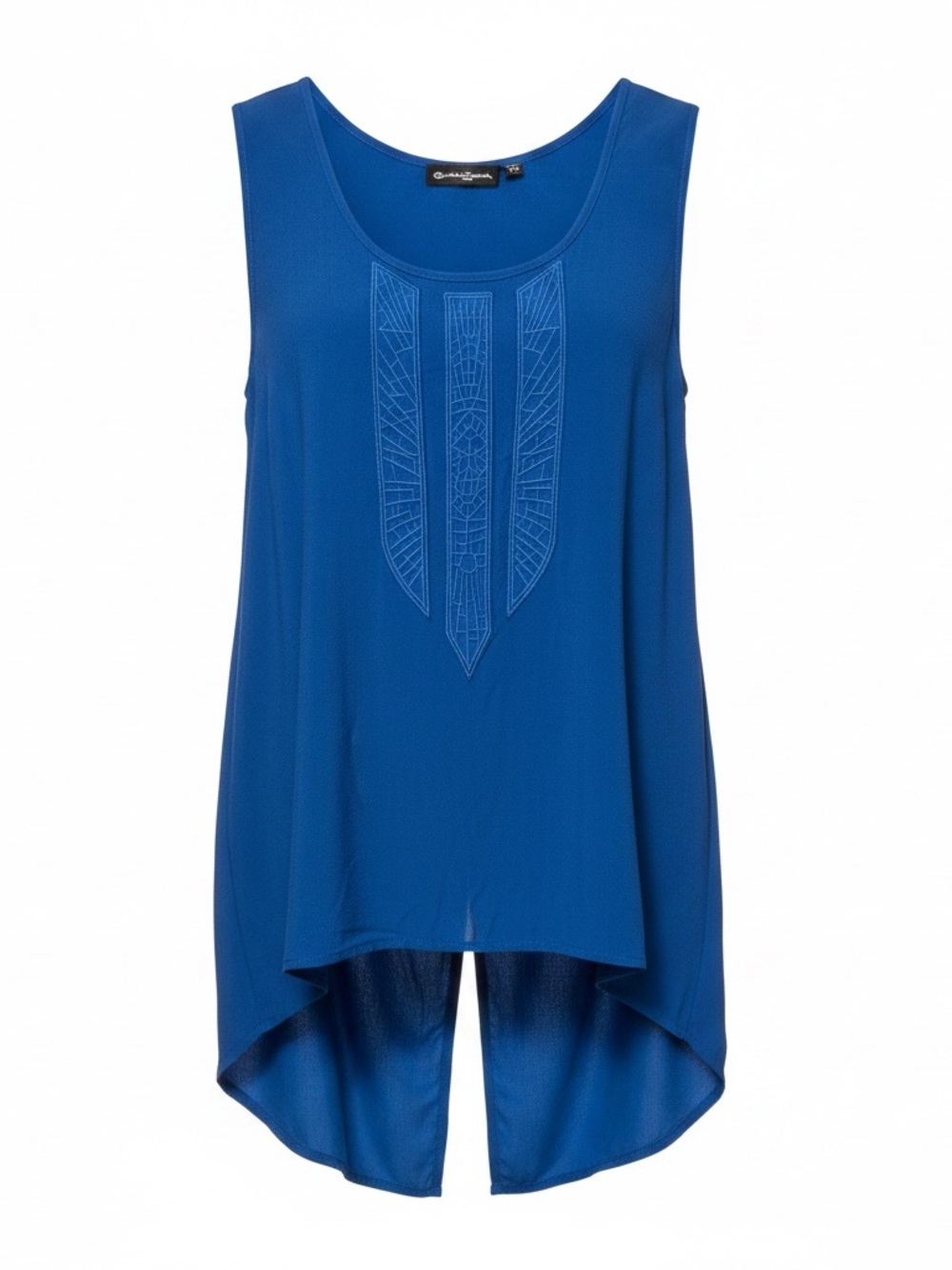 Versona Royal Blue Sleeveless High-Low Tank